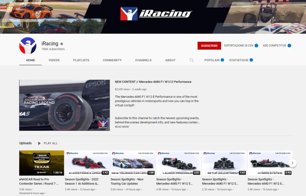 iracing youtube channel