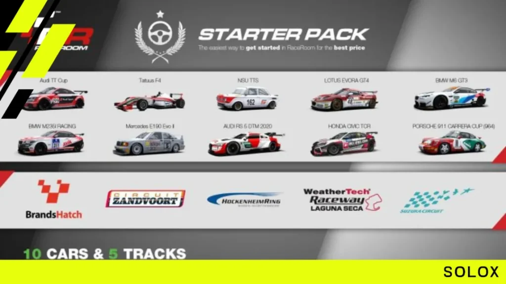 Cars and tracks selection