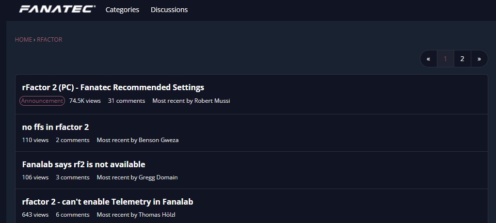 fanatec rfactor 2 forum