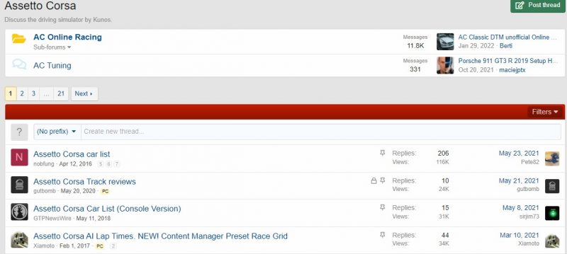 kunos assetto corsa forum