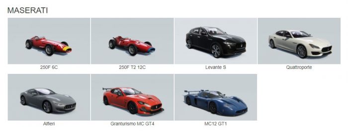 Maserati assetto corsa cars