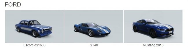 Ford assetto corsa cars