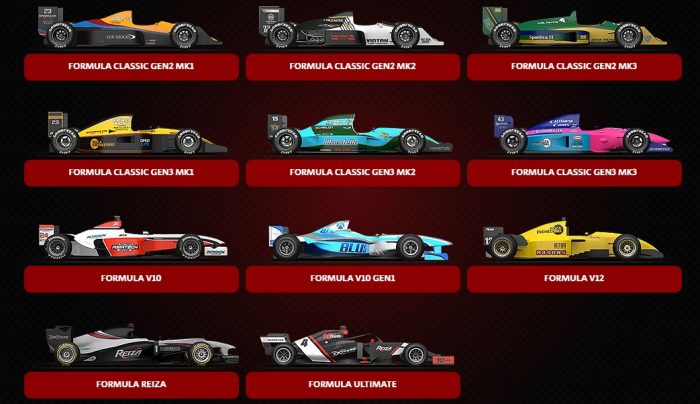 ams2 formula1 cars