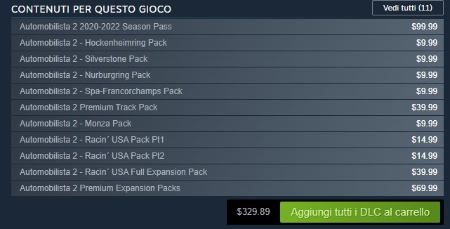 Automobilista 2 DLC packs
