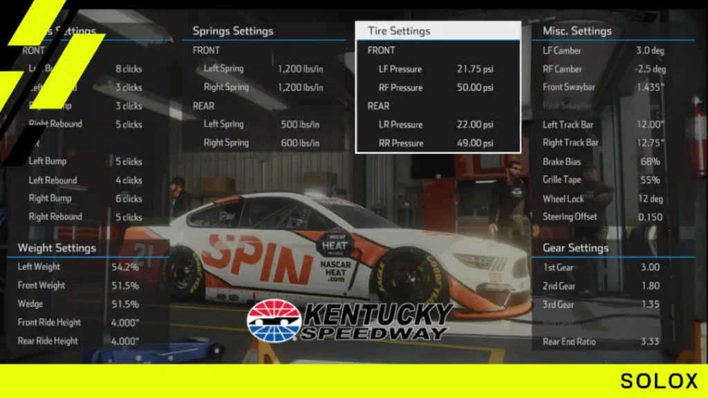 Nascar Heat 5 Kentucky Cup Setup