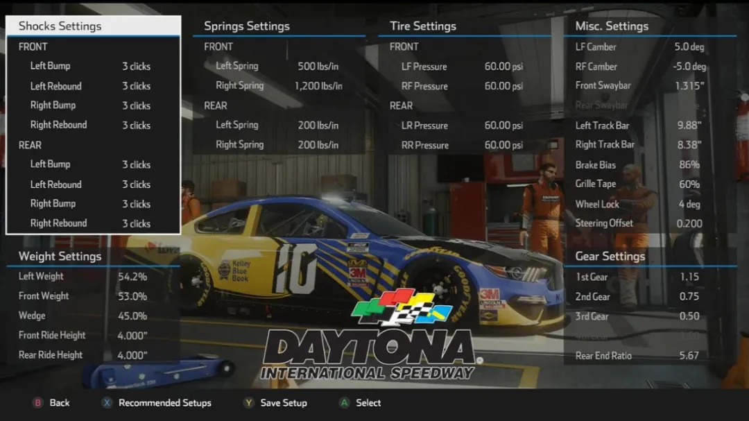 Nascar Heat 5 Daytona Cup Setup