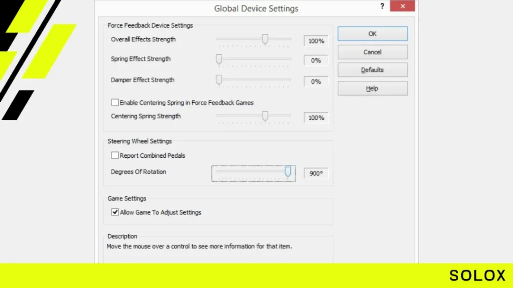 Best wheel degree settings