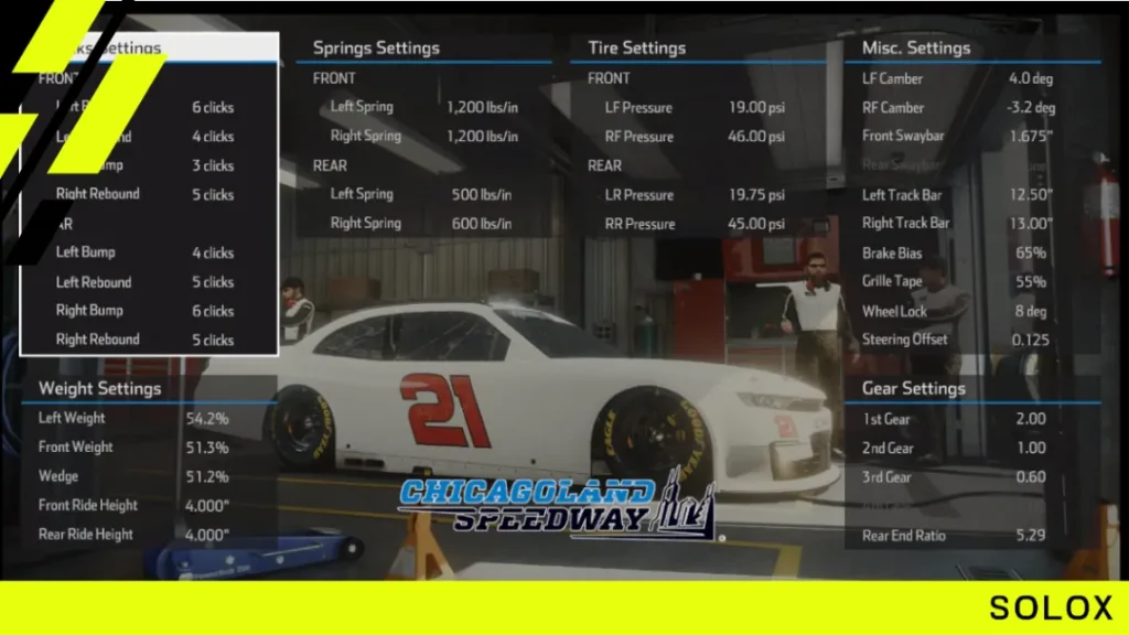 Nascar Heat 5 Chicagoland Xfinity Setup