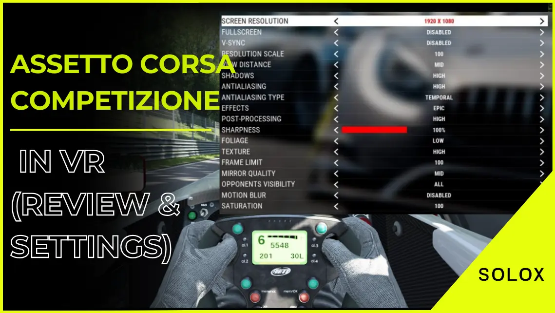 Assetto Corsa Competizione in VR (Review and Settings)