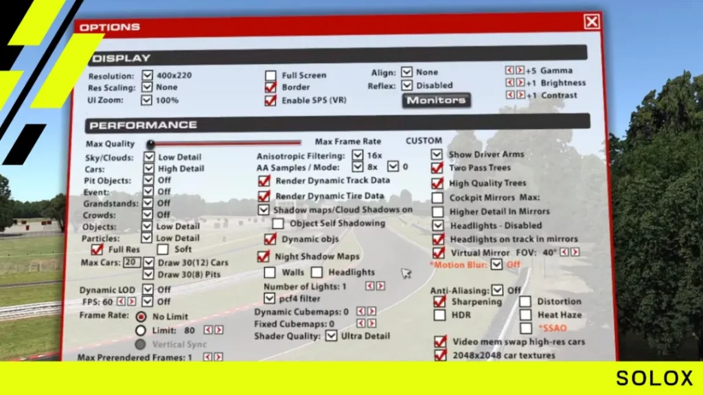 Recommended VR Graphics setting