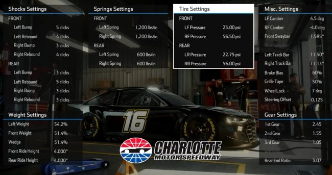 Nascar Heat 5 Charlotte Cup Setup