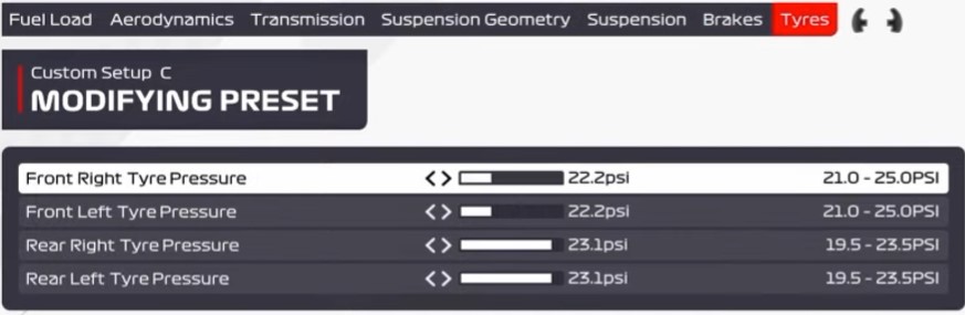 Monaco f1 2021 setup - tyres