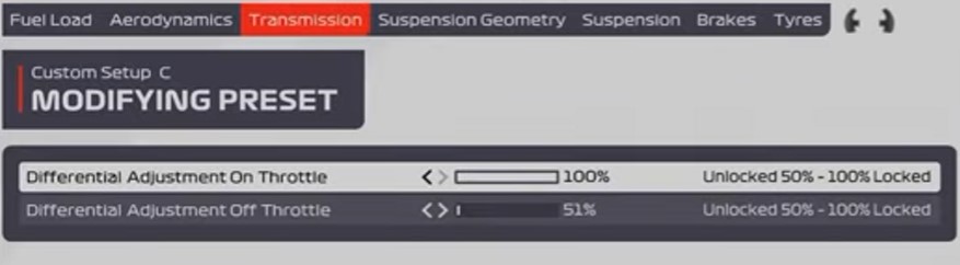 F1 2021 Silverstone Setup - transmission