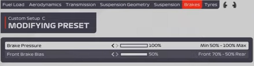 F1 2021 Silverstone Setup - brakes