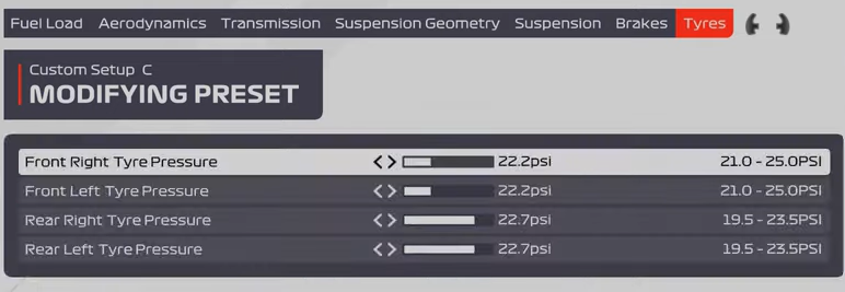 F1 2021 Austria Setup - tyres