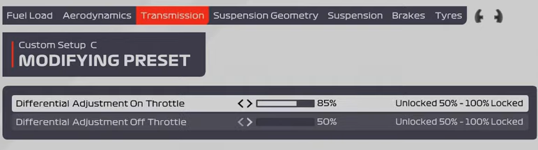 F1 2021 Hungary Setup - transmission
