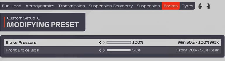 F1 2021 Zandvoort Setup - suspension brakes
