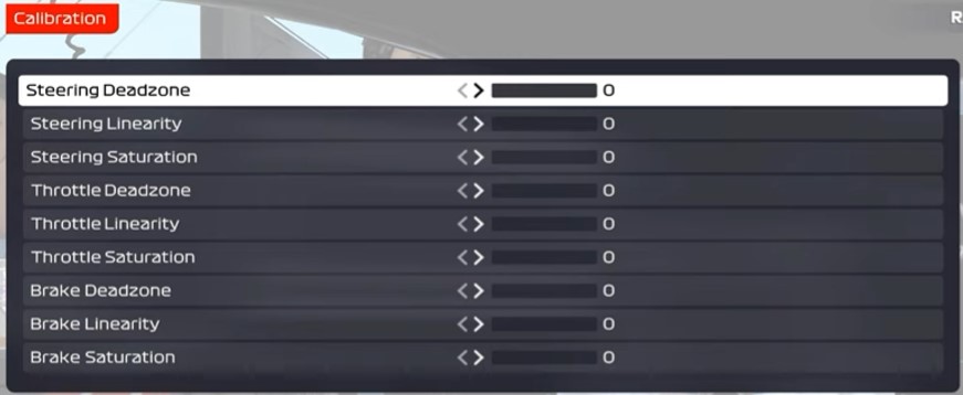 F1 2021 wheel settings - calibration