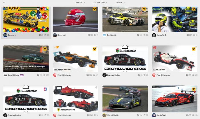 iRacing trading Paints app