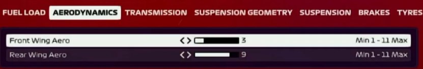 F1 2020 Australia Setup - aerodynamics