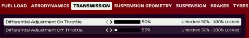 F1 2020 Australia Setup - transmission