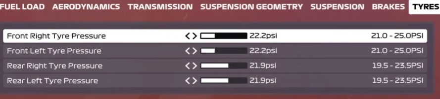 F1 2020 bahrain Setup - tyres
