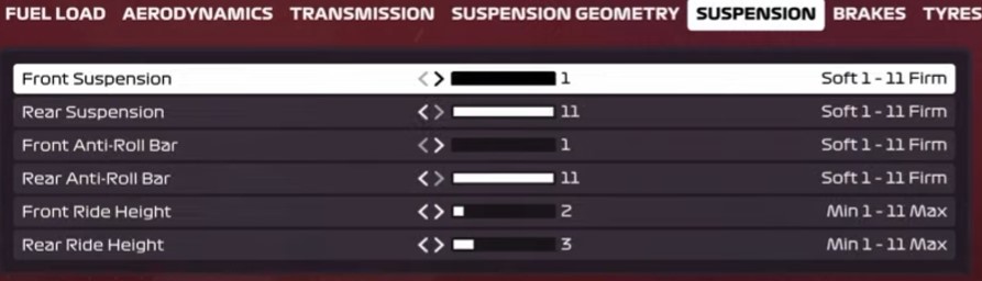 F1 2020 China Setup - suspension