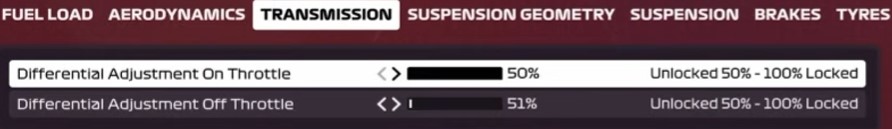 F1 2020 Spain Setup - transmission