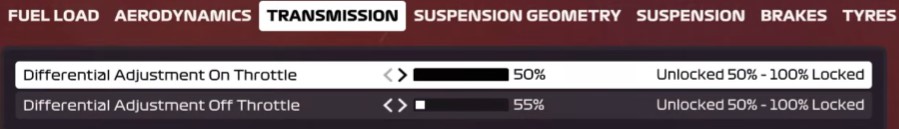 F1 2020 Austria Setup - transmision