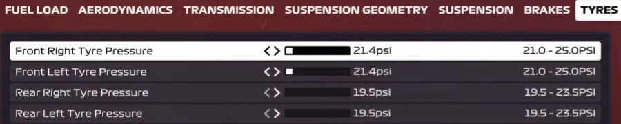 F1 2020 Austria Setup - tyres