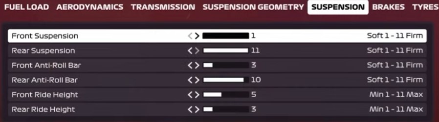 f1 2020 setup silverstone - suspension