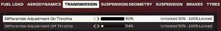 F1 2020 Hungary Setup - transmission