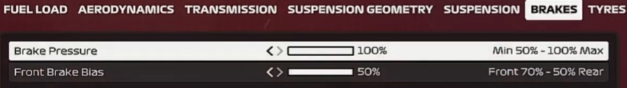F1 2020 Hungary Setup - brakes