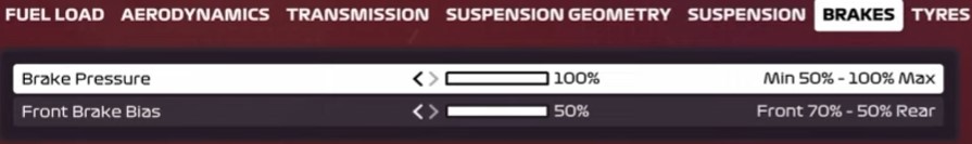 F1 2020 Spa Setup - brakes