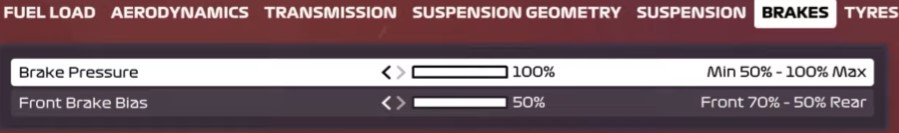 F1 2020 Singapore Setup - brakes