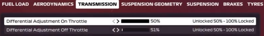 f1 2020 mexico setup - transmission