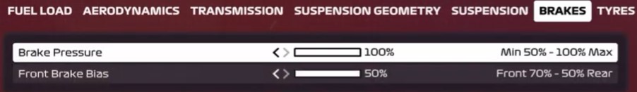 f1 2020 mexico setup - brakes