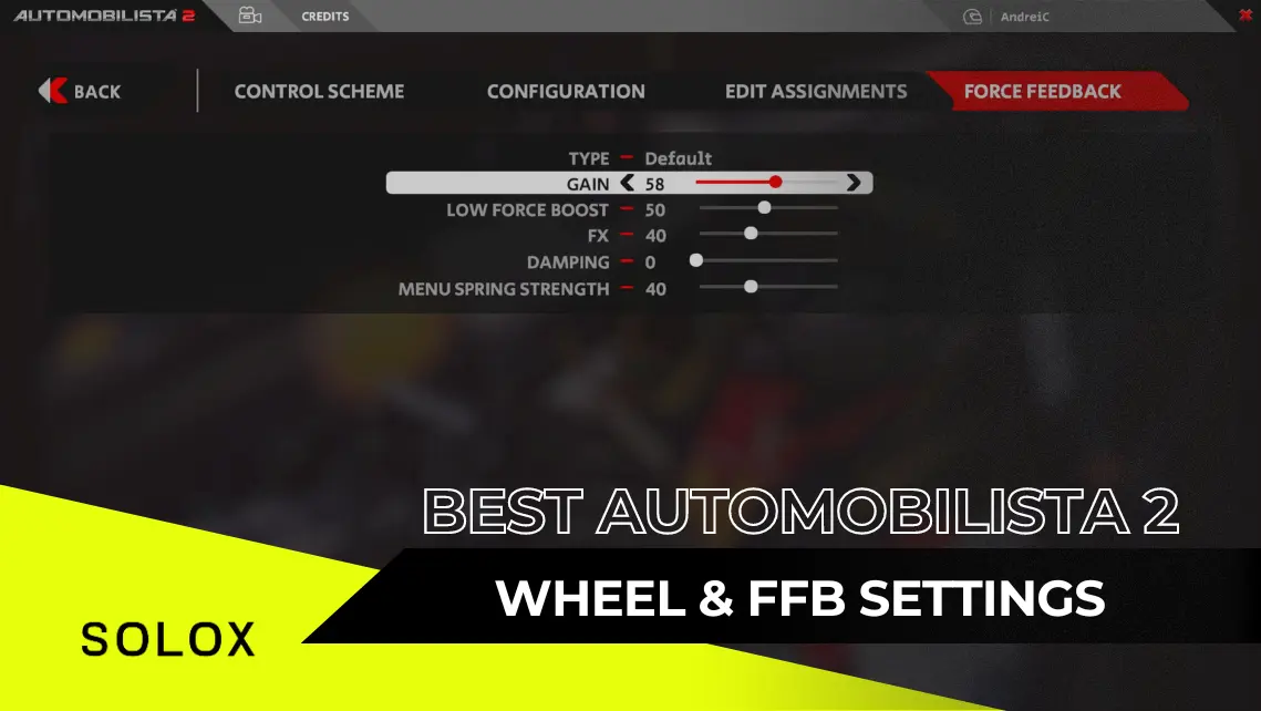 Best Automobilista 2 Wheel and FFB Settings