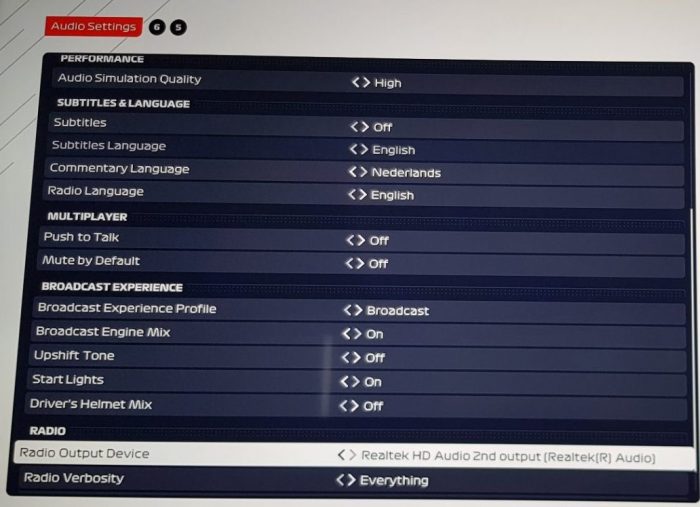 f1 2021 team radio settings