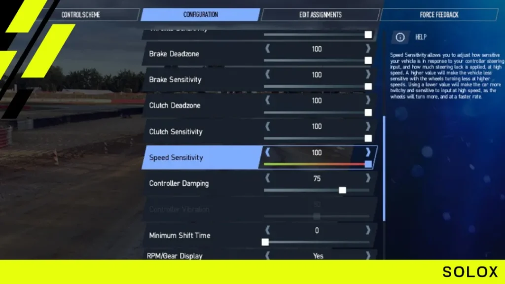 Project Cars 2 Keyboard Controls Settings