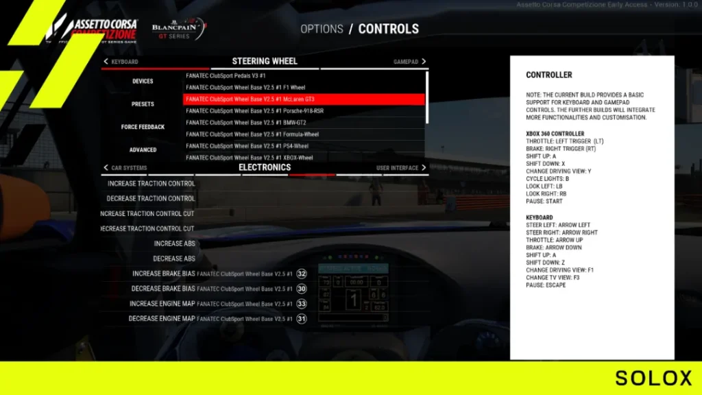 Assetto Corsa Fanatec Settings (Podium F1 DD2 - Clubsport)