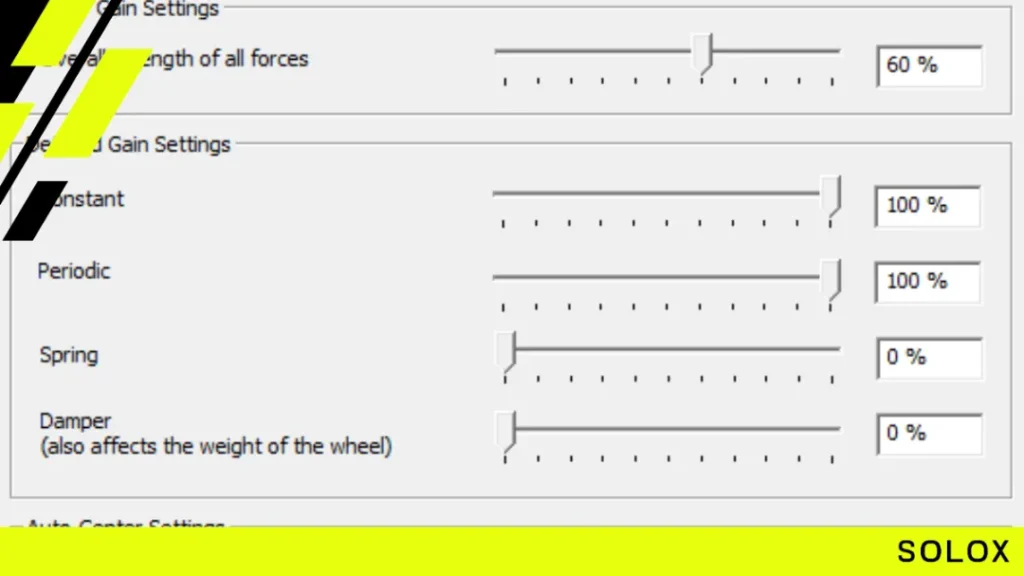 Thrustmaster wheel calibration