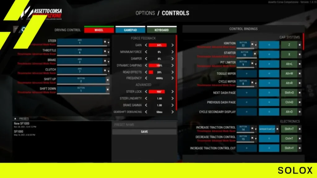 RaceRoom Thrustmaster FFB Settings (T300RS, TX & TMX)