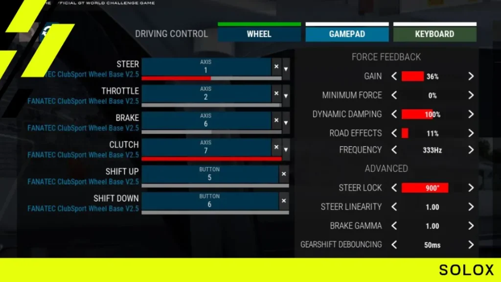 General Fanatec setting tips for Assetto Corsa