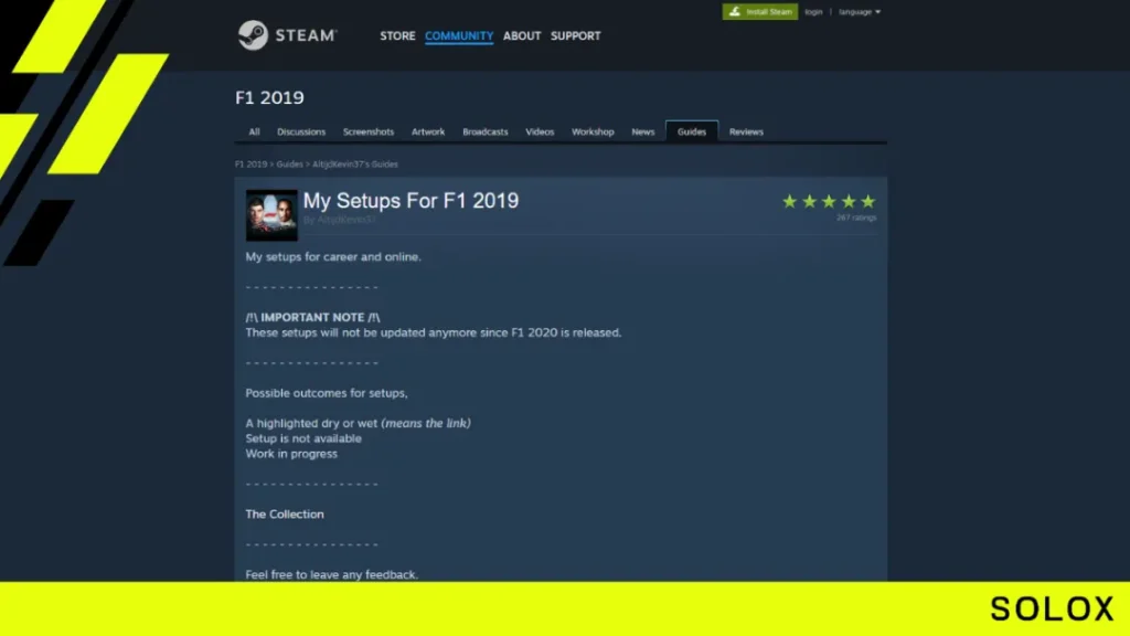 F1 2019 Setups Database