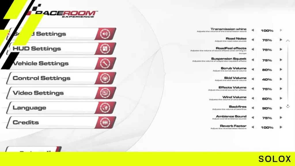 Raceroom Assignment settings