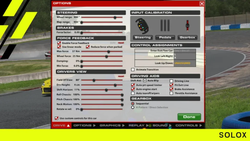 Best rFactor 2 FFB & Wheel Settings