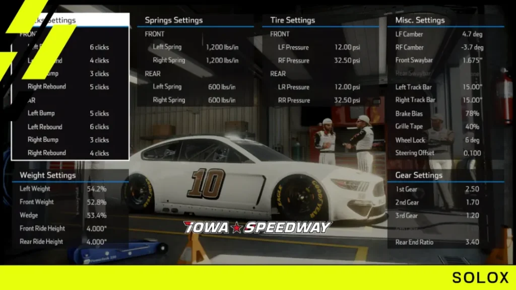 Nascar Heat 5 Iowa Cup Setup