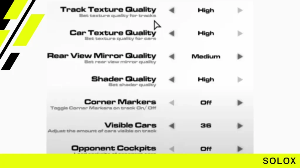 RaceRoom Recommended Graphics settings