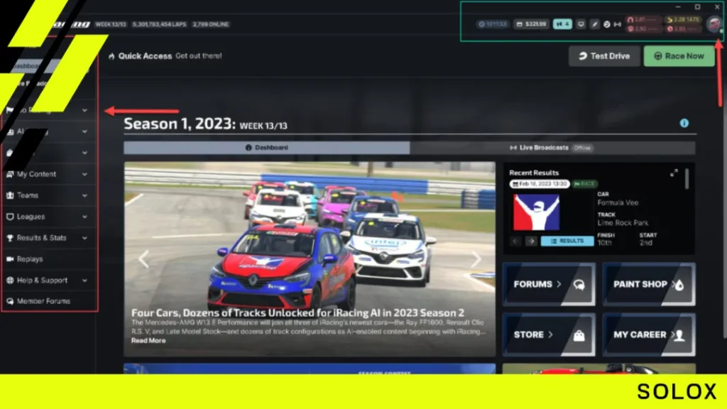 iRacing Keyboard Shortcuts List
